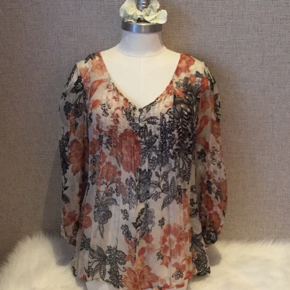 Lucky Brand Floral Blouse